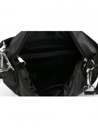 Czarna Damska Torebka pikowana solidna oryginalna frędzel W91 - zdjęcie 5