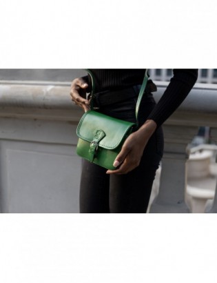Zielona Beltimore Damska Skórzana Mała Torebka Listonoszka K66 - zdjęcie 3