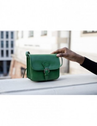 Zielona Beltimore Damska Skórzana Mała Torebka Listonoszka K66 - zdjęcie 4