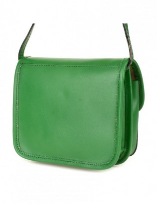 Zielona Beltimore Damska Skórzana Mała Torebka Listonoszka K66 - zdjęcie 7