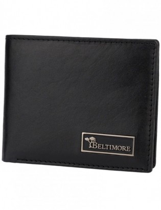 Zestaw prezentowy męski skórzany pasek portfel pudełko premium czarny Beltimore Z22 - zdjęcie 4