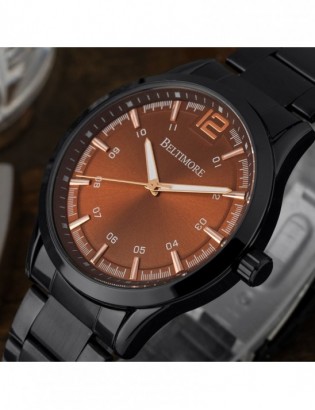 Zegarek męski bransoleta duży solidny czarny klasyczny premium Beltimore BT02 - zdjęcie 4