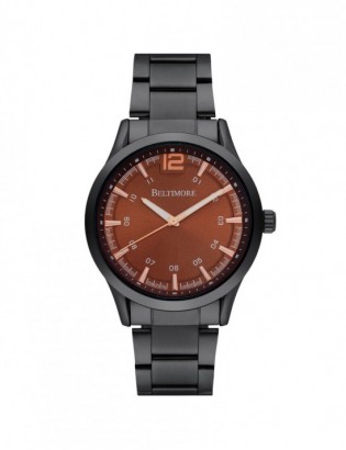 Zegarek męski bransoleta duży solidny czarny klasyczny premium Beltimore BT02 - zdjęcie 5