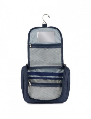 Kosmetyczka podróżna granatowa unisex organizer lusterko Beltimore R26 - zdjęcie 8