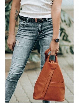 Plecak skórzany damski włoski skóra licowa mały Beltimore T52 - zdjęcie 5