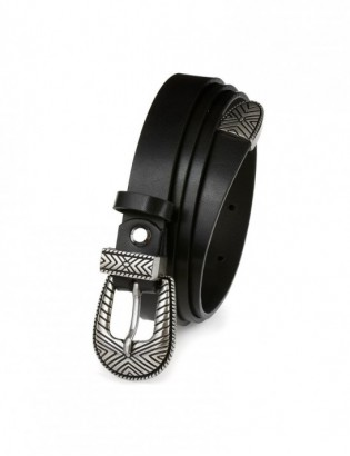 Skórzany pasek damski podkowa kowbojski BELTIMORE D62 - zdjęcie 2