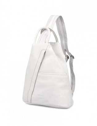 Plecak damski włoski plecaczek skórzany biały mały Beltimore T52 - zdjęcie 1