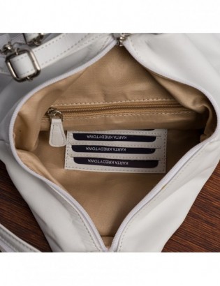 Plecak damski włoski plecaczek skórzany biały mały Beltimore T52 - zdjęcie 11