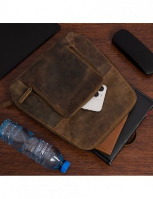 Plecak skórzany damski brązowy skóra naturalna nubuk Beltimore S11 - zdjęcie 7