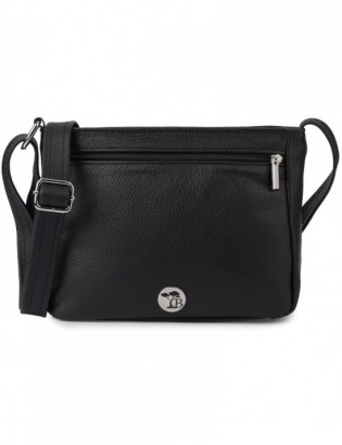 Skórzana Damska Torba listonoszka elegancka czarna Beltimore L42 - zdjęcie 1