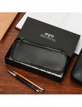 Piórnik Skórzany etui na pióro czarny Beltimore J05 - zdjęcie 5