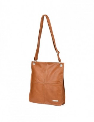 Damska skórzana na ramię torebka Beltimore skóra camel 972 - zdjęcie 3