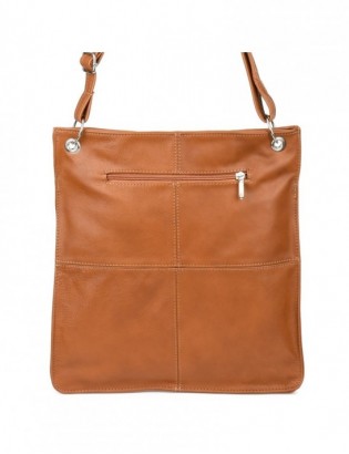 Damska skórzana na ramię torebka Beltimore skóra camel 972 - zdjęcie 4