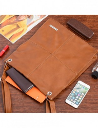 Damska skórzana na ramię torebka Beltimore skóra camel 972 - zdjęcie 7