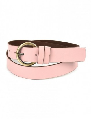 Beltimore skórzany damski pasek do spodni 3 cm różowy A69 - zdjęcie 3