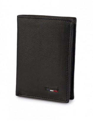 Portfel skórzany męski mały pionowy z flagą czarny RFiD Beltimore D48 - zdjęcie 7