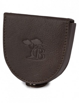 Podkówka portfel etui na pieniądze skórzana bilonówka banknotówka Beltimore brązowa G83 - zdjęcie 1