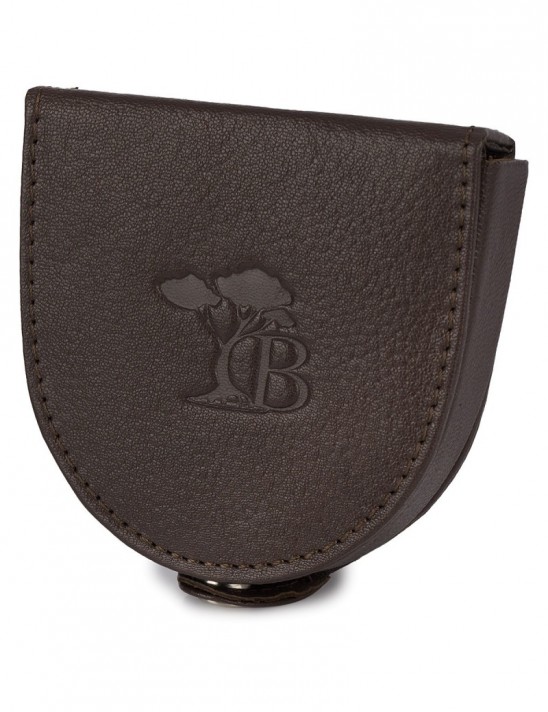 Podkówka portfel etui na pieniądze skórzana bilonówka banknotówka Beltimore brązowa G83