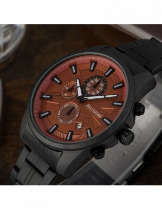 Zegarek męski bransoleta duży solidny z datownikiem premium Beltimore BT04 - zdjęcie 4