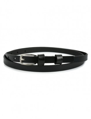 Beltimore skórzany damski pasek czarny wąski A82 - zdjęcie 4