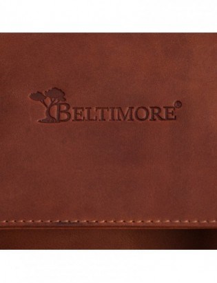 Plecak skórzany premium na laptopa 15,6 biznesowy duży A4 pojemny Beltimore brązowy P19 - zdjęcie 10