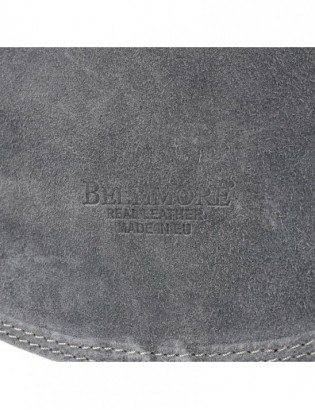 Szara Torebka podkówka listonoszka damska skóra włoska miękka B66 - zdjęcie 5