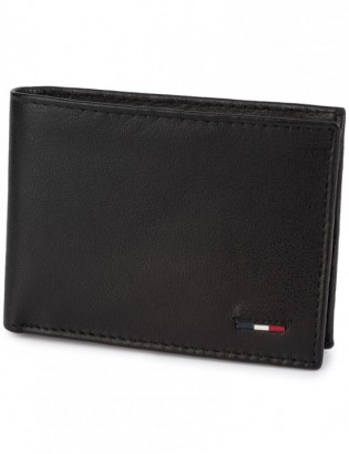 Portfel skórzany męski mały poziomy z flagą czarny RFiD Beltimore D54 - zdjęcie 4