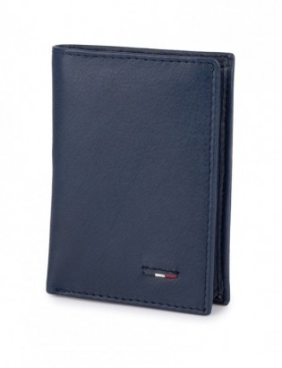 Portfel skórzany męski mały pionowy z flagą granatowy RFiD Beltimore D48 - zdjęcie 7