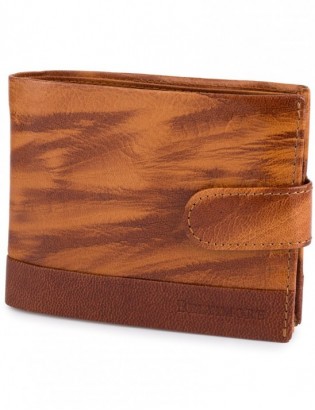 Portfel skórzany męski poziomy klasyczny brązowy RFiD Beltimore D33 - zdjęcie 10