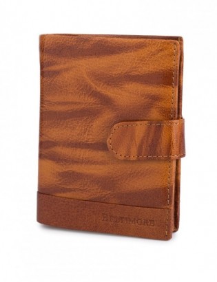 Portfel skórzany męski pionowy klasyczny brązowy RFiD Beltimore D35 - zdjęcie 7