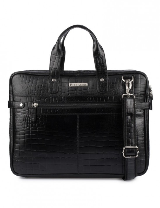 Torba skórzana elegancka croco laptop 15