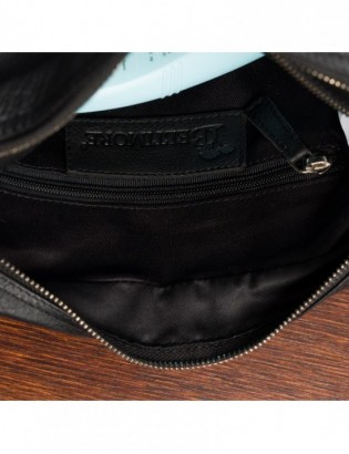 Kosmetyczka skórzana czarna saszetka podróżna duża Beltimore J48 - zdjęcie 6