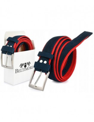 Pasek męski skórzany premium szeroki BELTIMORE A54 - zdjęcie 1