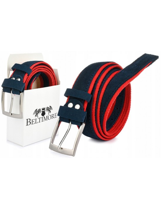 Pasek męski skórzany premium szeroki BELTIMORE A54