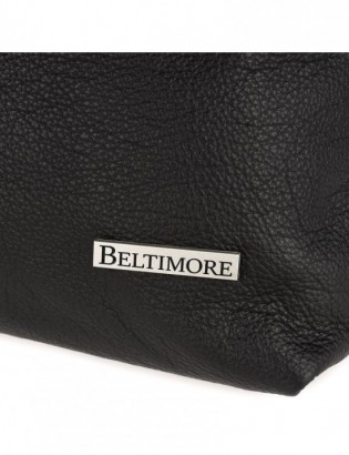 Czarna damska skórzana torebka worek na ramię Beltimore  970 - zdjęcie 6