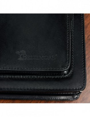 Czarna skórzana aktówka męska elegancka teczka na dokumenty Beltimore J21 - zdjęcie 9
