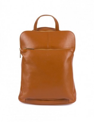 Skórzany plecak damski torba 2w1 elegancki A4 włoski pojemny camel Vera Pelle S40 - zdjęcie 6