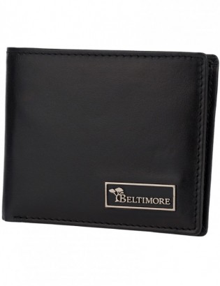Zestaw prezentowy męski skórzany pasek portfel pudełko premium czarny Beltimore Z21 - zdjęcie 4