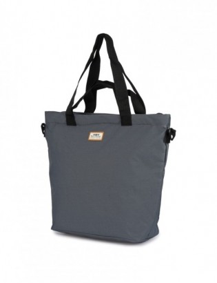 Torebka damska shopperka materiałowa duża A4 modna na ramię torba szara Beltimore R-TZ - zdjęcie 1