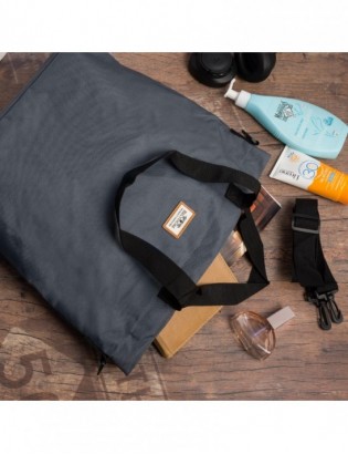 Torebka damska shopperka materiałowa duża A4 modna na ramię torba szara Beltimore R-TZ - zdjęcie 4