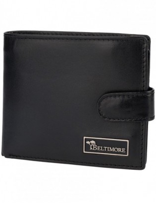 Zestaw prezentowy męski skórzany pasek portfel pudełko premium czarny Beltimore Z27 - zdjęcie 4