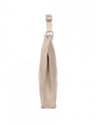 Damska skórzana na ramię torebka Beltimore skóra beżowa 972 - zdjęcie 3