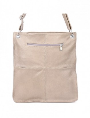 Damska skórzana na ramię torebka Beltimore skóra beżowa 972 - zdjęcie 4