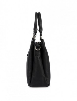 Torebka damska skórzana kuferek torba na ramię pojemna skóra naturalna czarna Beltimore N29 - zdjęcie 6