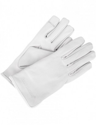 Rękawiczki skórzane damskie białe polar touch finger na dotyk BELTIMORE K25 - zdjęcie 7