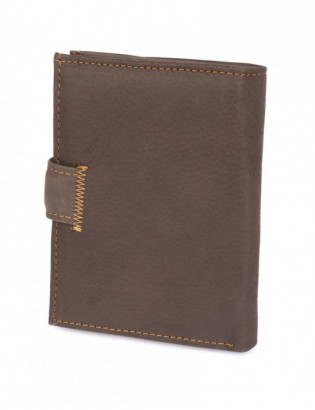 Portfel duży skórzany brązowy pionowy z zapinką męski skóra Beltimore G72 - zdjęcie 4