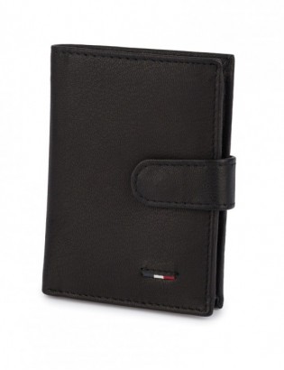 Portfel skórzany męski mały pionowy z flagą czarny RFiD Beltimore D53 - zdjęcie 4
