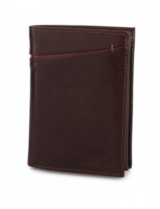 Portfel skórzany męski pionowy klasyczny brązowy RFiD Beltimore D32 - zdjęcie 8