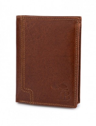 Portfel skórzany męski pionowy klasyczny brązowy RFiD Beltimore D42 - zdjęcie 8