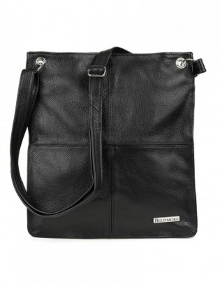 Czarna damska skórzana na ramię torebka Beltimore skóra 972 - zdjęcie 3